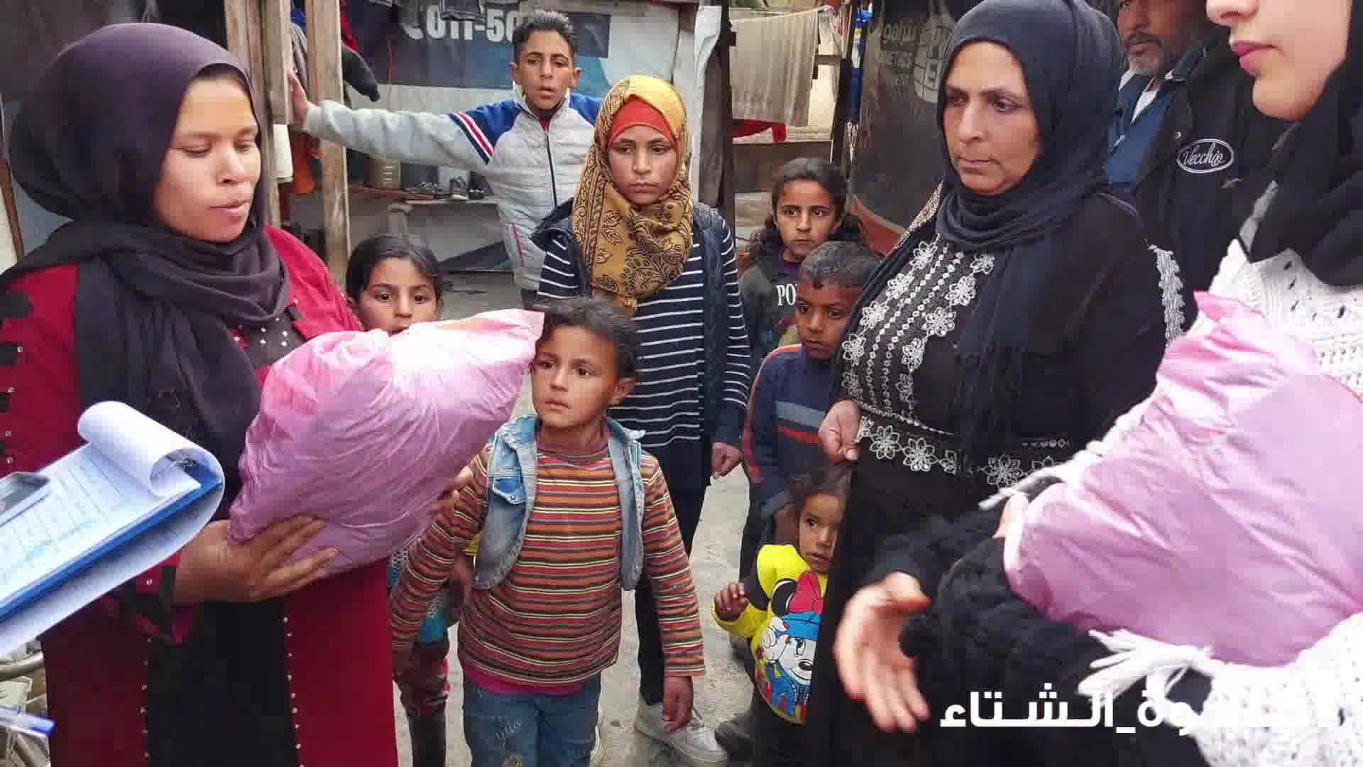 كسوة الشتاء للاجئين السوريين في المناطق الحدودية اللبنانية