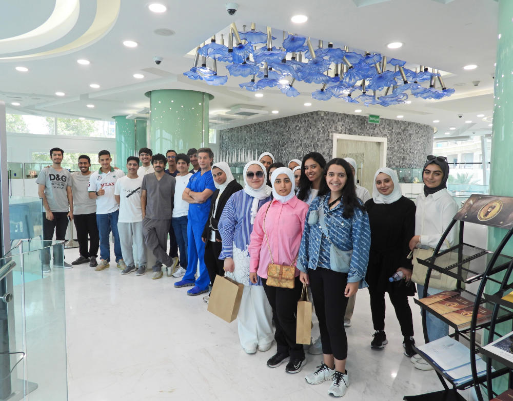 Kuwait University medicine students visit to Quttainah Medical Center for a tour at the medical museum and watching a live plastic surgery with Dr. Adel Quttainah