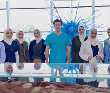 Kuwait University medicine students  visit to QMC for a tour at Quttainah Medical Museum followed by watching a live surgery with Dr. Adel Quttainah